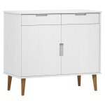 Vidaxl buffet molde blanc 90x40x80 cm bois massif de pin Vidaxl buffet molde blanc 90x40x80 cm bois massif de pin