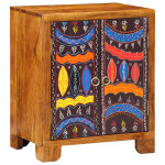 Vidaxl buffet multicolore 50x35x60 cm bois massif d'acacia