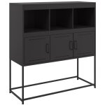 Vidaxl buffet noir 100, 5x39x107 cm acier