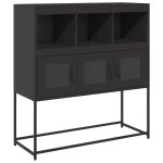 Vidaxl buffet noir 100, 5x39x107 cm acier lamin� � froid