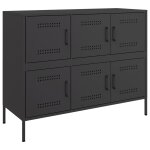 Vidaxl buffet noir 100, 5x39x79 cm acier