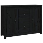 Vidaxl buffet noir 100x35x74 cm bois massif de pin Vidaxl buffet noir 100x35x74 cm bois massif de pin