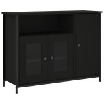 Vidaxl buffet noir 100x35x75 cm bois d'ing�nierie