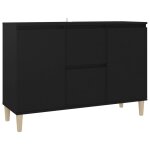 Vidaxl buffet noir 101x35x70 cm bois d'ingnierie