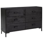 Vidaxl buffet noir 110x35x70 cm bois de pin massif