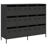 Vidaxl buffet noir 135x39x103, 5 cm acier lamin� � froid