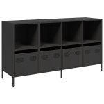 Vidaxl buffet noir 135x39x73, 5 cm acier lamin� � froid