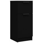 Vidaxl buffet noir 30x30x70 cm bois d'ing�nierie