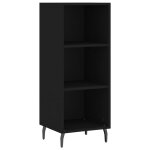 Vidaxl buffet noir 34, 5x32, 5x90 cm bois d'ing�nierie