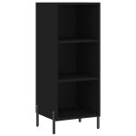Vidaxl buffet noir 34, 5x32, 5x90 cm bois d'ing�nierie