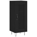 Vidaxl buffet noir 34, 5x34x90 cm bois d'ingnierie