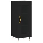 Vidaxl buffet noir 34, 5x34x90 cm bois d'ing�nierie
