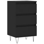 Vidaxl buffet noir 40x35x70 cm bois d?ingnierie
