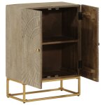 Vidaxl buffet noir 55x30x76 cm bois massif de manguier et fer Vidaxl buffet noir 55x30x76 cm bois massif de manguier et fer