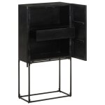 Vidaxl buffet noir 60x30x120 cm bois massif d'acacia et de manguier