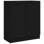 Vidaxl buffet noir 60x30x70 cm bois d'ing�nierie