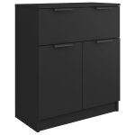 Vidaxl buffet noir 60x30x70 cm bois d'ing�nierie