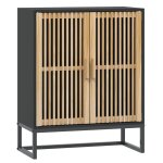 Vidaxl buffet noir 60x30x75 cm bois d'ingnierie