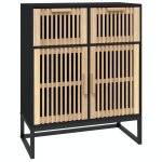 Vidaxl buffet noir 60x30x75 cm bois d'ingénierie Vidaxl buffet noir 60x30x75 cm bois d'ingénierie
