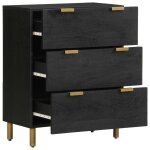 Vidaxl buffet noir 60x33x75 cm bois d'ing�nierie