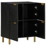 Vidaxl buffet noir 60x33x75 cm bois d'ing�nierie