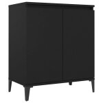 Vidaxl buffet noir 60x35x70 cm bois d'ingnierie