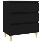 Vidaxl buffet noir 60x35x70 cm bois d'ing�nierie