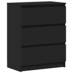 Vidaxl buffet noir 60x35x76 cm bois d'ing�nierie