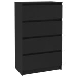 Vidaxl buffet noir 60x35x98, 5 cm bois d'ingénierie Vidaxl buffet noir 60x35x98, 5 cm bois d'ingénierie