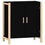 Vidaxl buffet noir 62x38x70 cm bois d'ing�nierie