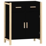 Vidaxl buffet noir 62x38x75 cm bois d'ing�nierie