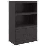 Vidaxl buffet noir 67x39x107 cm acier