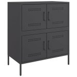 Vidaxl buffet noir 68x39x79 cm acier