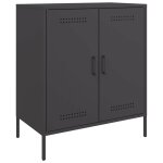 Vidaxl buffet noir 68x39x79 cm acier
