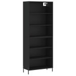 Vidaxl buffet noir 69, 5x32, 5x180 cm bois d'ingnierie
