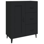 Vidaxl buffet noir 69, 5x34x90 cm bois d'ing�nierie