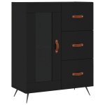 Vidaxl buffet noir 69, 5x34x90 cm bois d'ingénierie Vidaxl buffet noir 69, 5x34x90 cm bois d'ingénierie