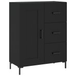 Vidaxl buffet noir 69, 5x34x90 cm bois d'ingénierie Vidaxl buffet noir 69, 5x34x90 cm bois d'ingénierie