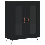 Vidaxl buffet noir 69, 5x34x90 cm bois d'ingnierie