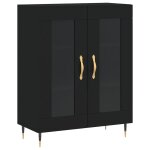 Vidaxl buffet noir 69, 5x34x90 cm bois d'ingénierie Vidaxl buffet noir 69, 5x34x90 cm bois d'ingénierie