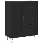 Vidaxl buffet noir 69, 5x34x90 cm bois d'ingénierie Vidaxl buffet noir 69, 5x34x90 cm bois d'ingénierie