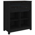 Vidaxl buffet noir 70x35x80 cm bois massif de pin Vidaxl buffet noir 70x35x80 cm bois massif de pin