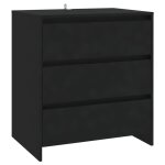 Vidaxl buffet noir 70x41x75 cm bois d'ing�nierie