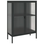 Vidaxl buffet noir 75x35x105 cm verre et acier Vidaxl buffet noir 75x35x105 cm verre et acier