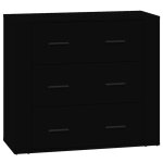 Vidaxl buffet noir 80x33x70 cm bois d'ingénierie Vidaxl buffet noir 80x33x70 cm bois d'ingénierie
