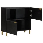 Vidaxl buffet noir 80x33x75 cm bois d'ing�nierie
