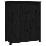 Vidaxl buffet noir 83x41, 5x100 cm bois massif de pin