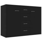 Vidaxl buffet noir 88x30x65 cm bois d'ingénierie Vidaxl buffet noir 88x30x65 cm bois d'ingénierie