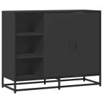 Vidaxl buffet noir 92x35x76 cm bois d?ing�nierie