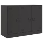 Vidaxl buffet noir 99x39x73 cm acier